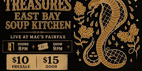 Drunkmonk Presents: Treasures + East Bay Soup Kitchen Live at Mac’s - Live Music at Mac’s at 19 Broadway