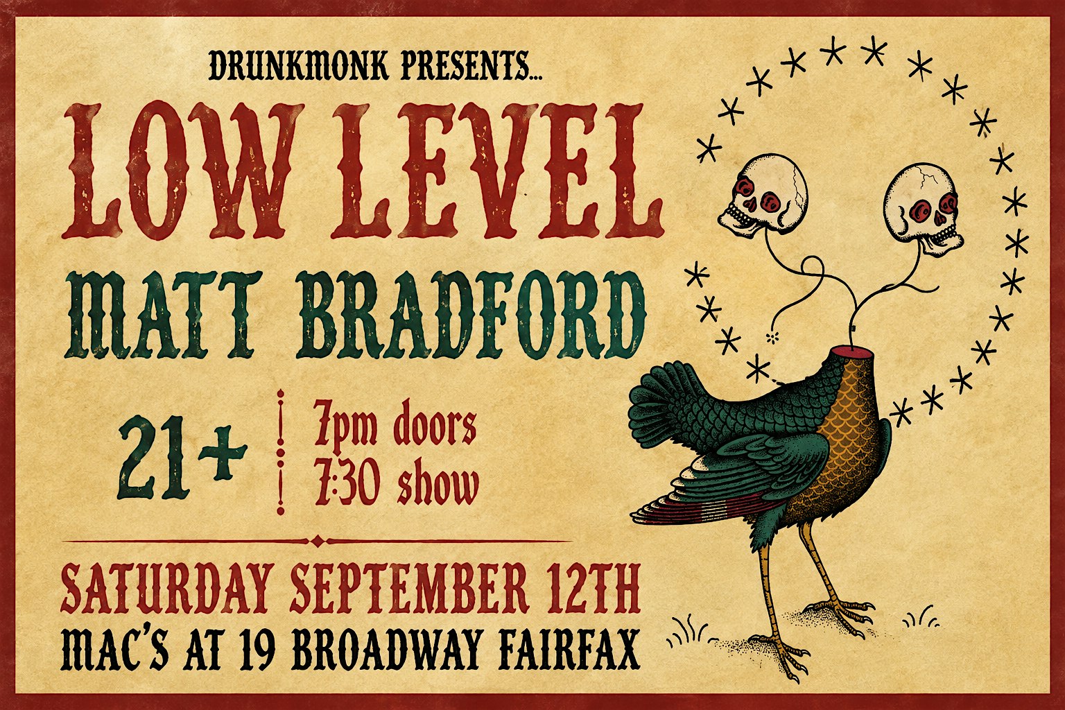 Low Levee+ Matt Bradford Live at Mac’s at 19 Broadway - Live Music at Mac’s at 19 Broadway