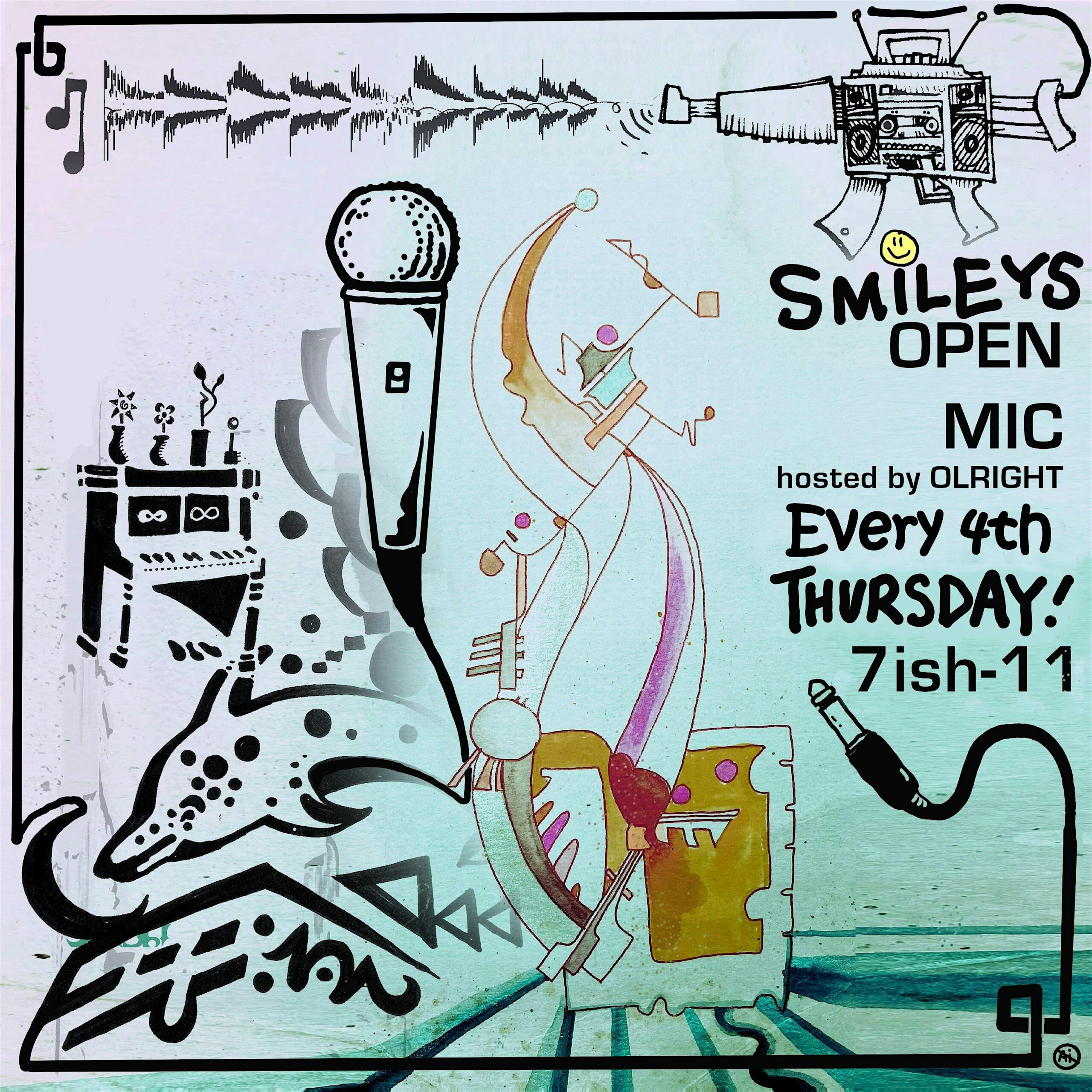 Open Mic Hosted By Olright at Smiley's Schooner Saloon, Hotel & Kitchen in Bolinas