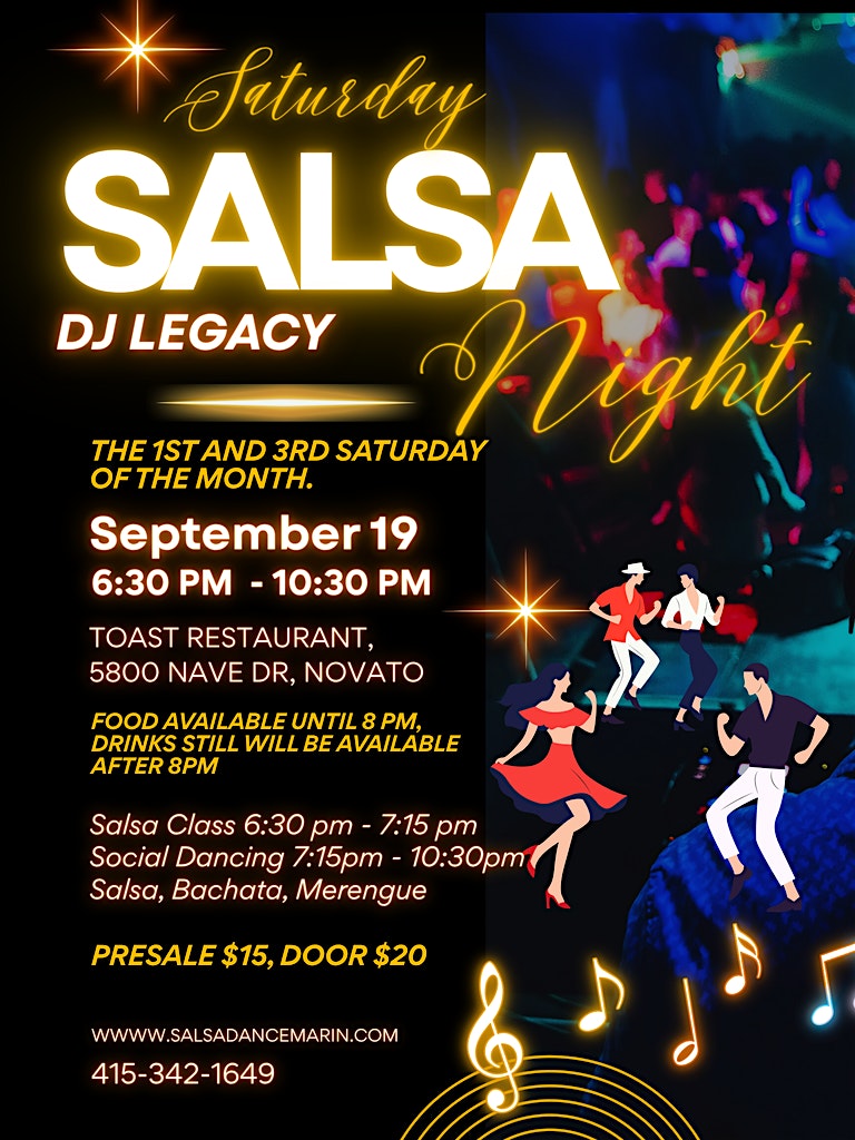 Salsa Saturday! at Toast Restaurant in Novato
